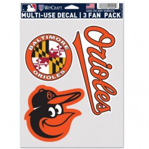 Baltimore Orioles Decal Multi Use Fan 3 Pack