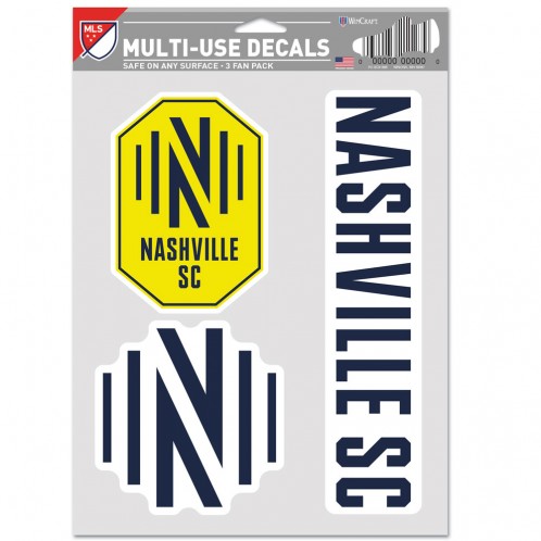 Nashville SC Decal Multi Use Fan 3 Pack