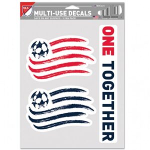 New England Revolution Decal Multi Use Fan 3 Pack
