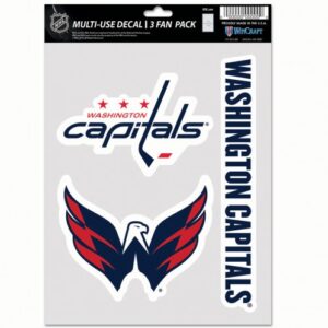 Washington Capitals Decal Multi Use Fan 3 Pack