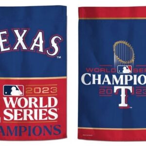 Texas Rangers Flag 12x18 Garden Style 2 Sided World Series Champ