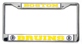Boston Bruins License Plate Frame Chrome