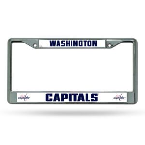 Washington Capitals License Plate Frame Chrome Printed Insert