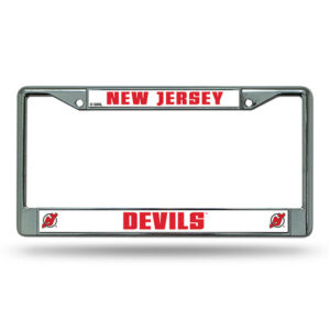 New Jersey Devils License Plate Frame Chrome