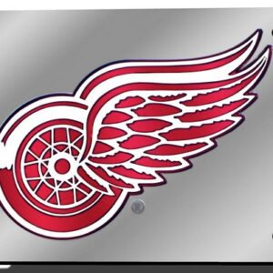 Detroit Red Wings License Plate Laser Cut Silver