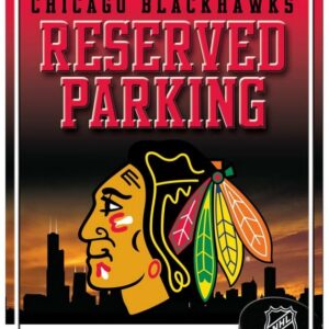 Chicago Blackhawks Sign Metal Parking