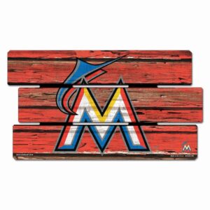 Miami Marlins Sign 14x25 Wood Fence