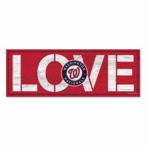 Washington Nationals Sign 8x23 Wood Love