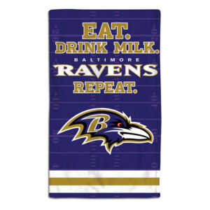 Baltimore Ravens Baby Burp Cloth 10x17