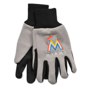 Miami Marlins Gloves Two Tone Style Adult Size