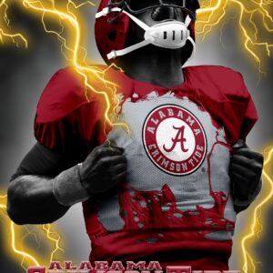 Alabama Crimson Tide 3D Art Print 12x16 Super Player