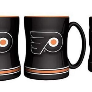 Philadelphia Flyers Coffee Mug 14oz Sculpted Relief Team Color