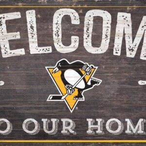 Pittsburgh Penguins Sign Wood 6x12 Welcome To Our Home Design
