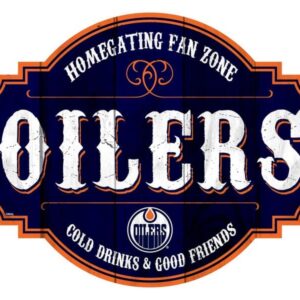 Edmonton Oilers Sign Wood 12 Inch Homegating Tavern