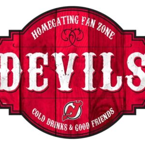 New Jersey Devils Sign Wood 12 Inch Homegating Tavern