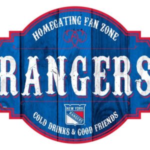 New York Rangers Sign Wood 12 Inch Homegating Tavern