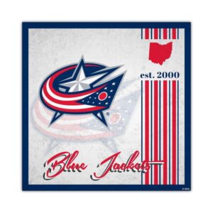 Columbus Blue Jackets Sign Wood 10x10 Album Design