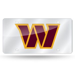 Washington Commanders License Plate Laser Cut Silver