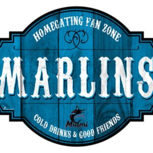 Miami Marlins Sign Wood 12 Inch Homegating Tavern