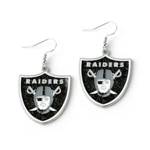 Las Vegas Raiders Earrings Glitter Dazzle