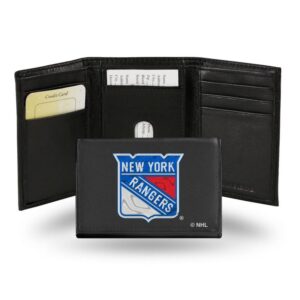 New York Rangers Wallet Trifold Leather Embroidered