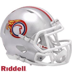 Liberty Flames Helmet Riddell Replica Mini Speed Style Silver Eagle Design