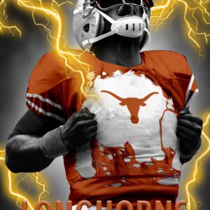 Texas Longhorns 3D Art Print 12x16 Super Player