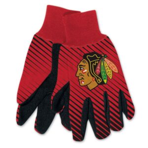 Chicago Blackhawks Gloves Two Tone Style Adult Size
